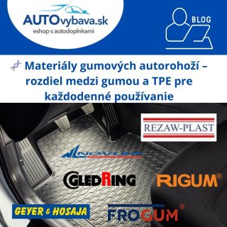 🧬 Materiály gumových autorohoží – guma vs. TPE 📖...