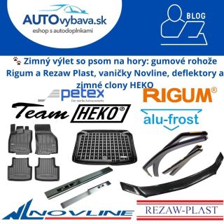 🐾🚗 Zimný výlet so psom na hory bez zablatenej podlahy a „chlpatého“ kufra – pomôžu Rigum, Rezaw Plast, Petex, Novline,...