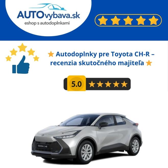 ⭐️ Autodoplnky pre Toyota C-HR – recenzia spokojného majiteľa ⭐️ Moja Toyota C-HR je mestské SUV, ktoré jazdí denne aj cez...